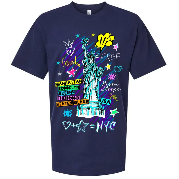 Statue of Liberty Cities of New York Sueded Cloud Jersey T-Shirt