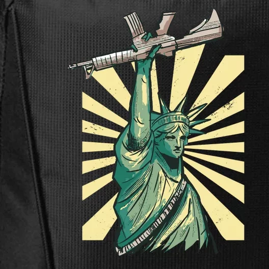 Statue Of Liberty Holding Gun City Backpack