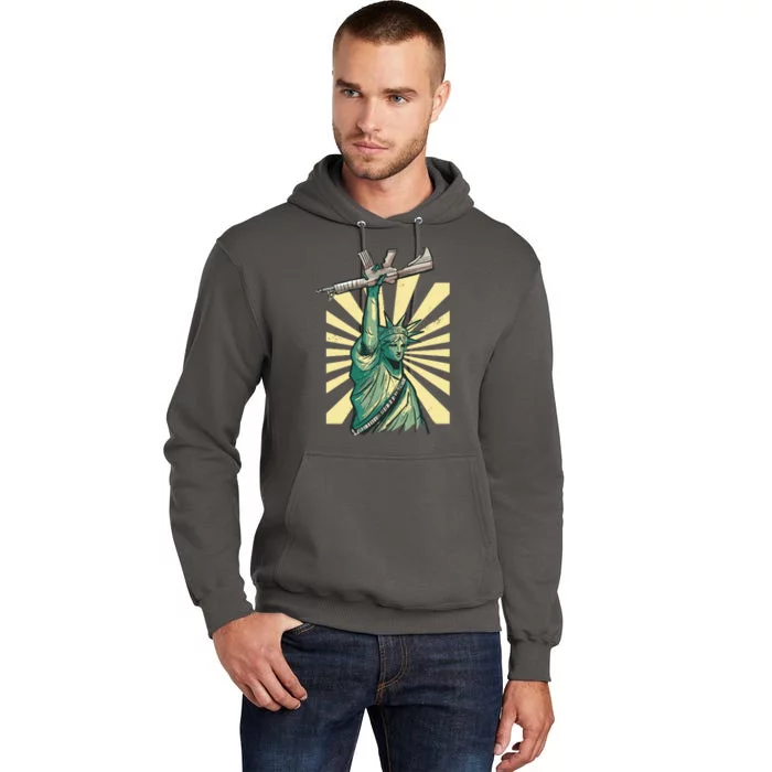 Statue Of Liberty Holding Gun Tall Hoodie