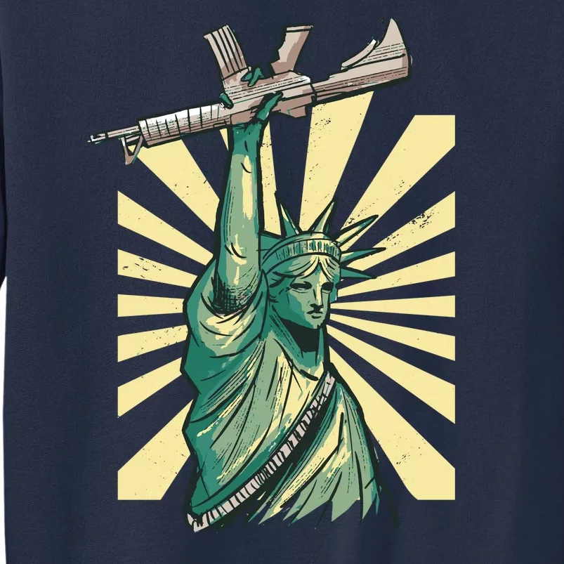 Statue Of Liberty Holding Gun Sweatshirt