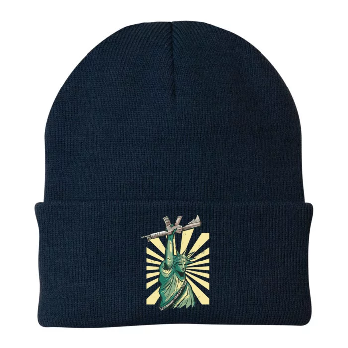 Statue Of Liberty Holding Gun Knit Cap Winter Beanie