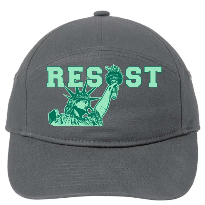 Statue of Liberty Resist Graphic Resistance Anti Trump 7-Panel Snapback Hat