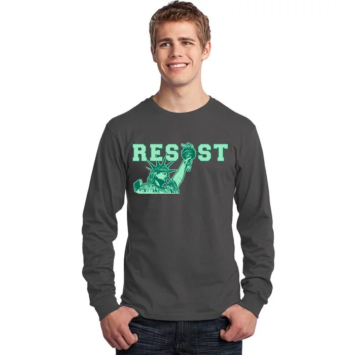 Statue of Liberty Resist Graphic Resistance Anti Trump Tall Long Sleeve T-Shirt