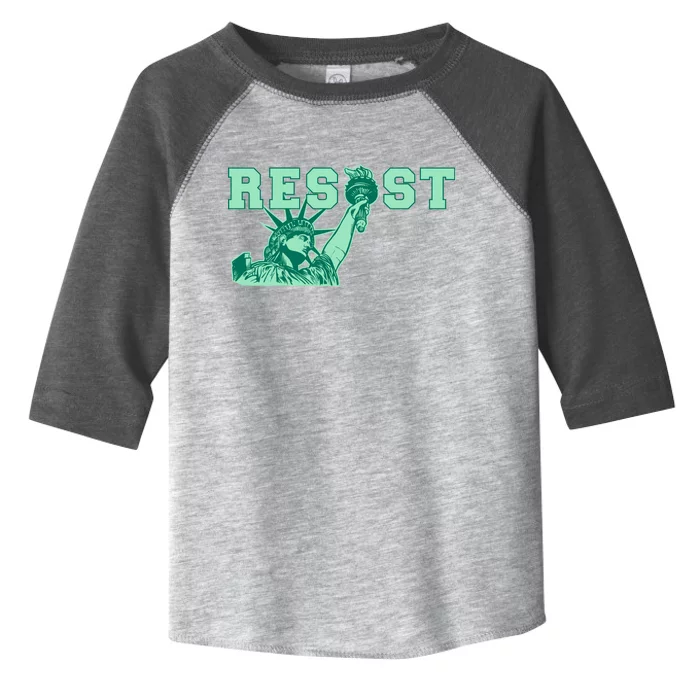 Statue of Liberty Resist Graphic Resistance Anti Trump Toddler Fine Jersey T-Shirt