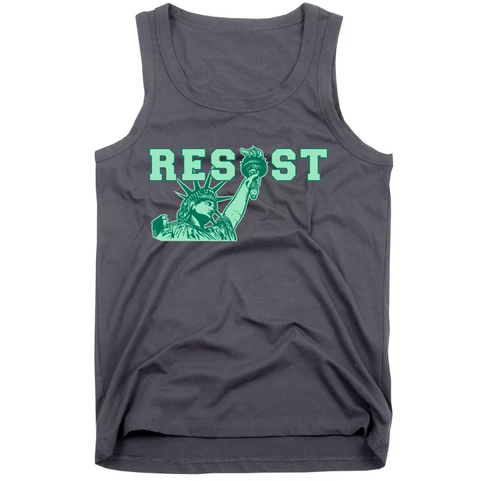 Statue of Liberty Resist Graphic Resistance Anti Trump Tank Top