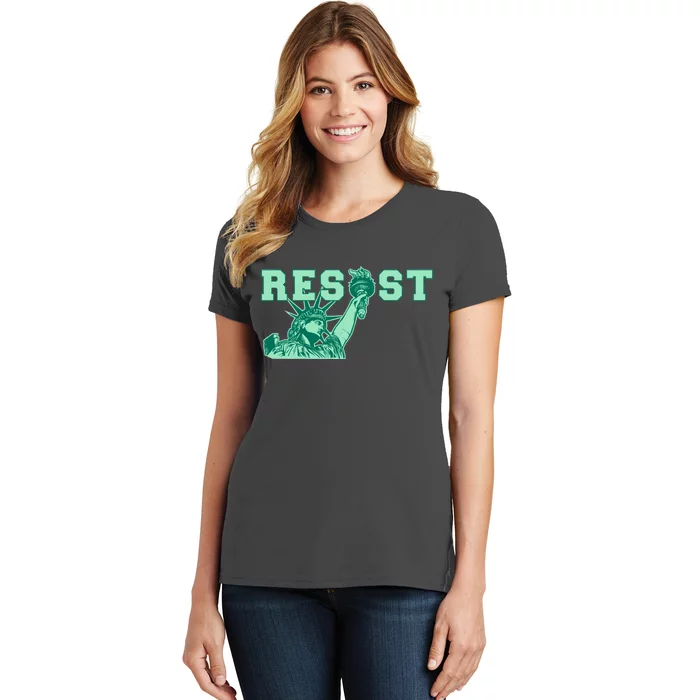 Statue of Liberty Resist Graphic Resistance Anti Trump Women's T-Shirt