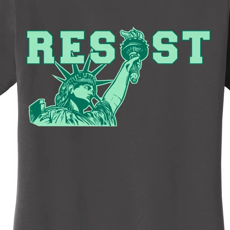 Statue of Liberty Resist Graphic Resistance Anti Trump Women's T-Shirt