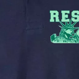 Statue of Liberty Resist Graphic Resistance Anti Trump Softstyle Adult Sport Polo