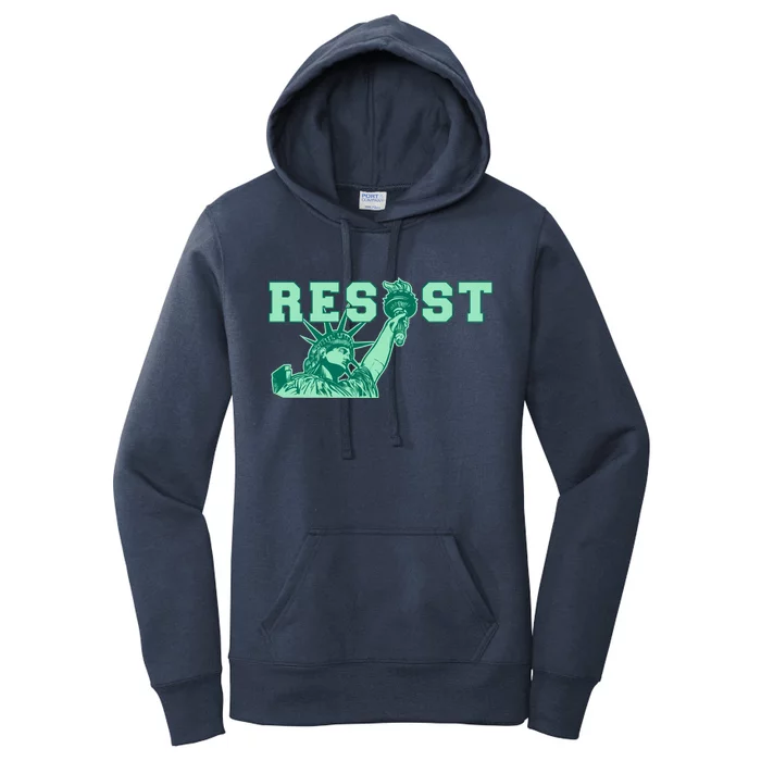 Statue of Liberty Resist Graphic Resistance Anti Trump Women's Pullover Hoodie