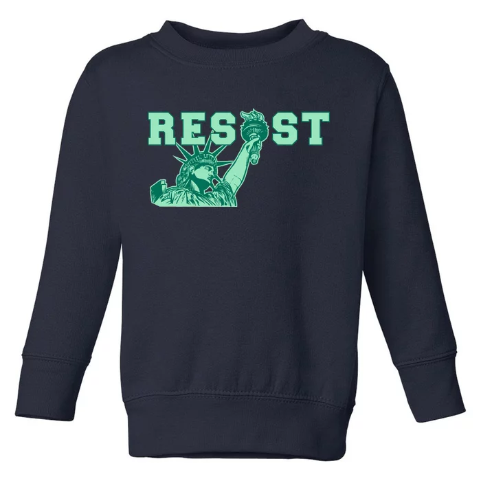 Statue of Liberty Resist Graphic Resistance Anti Trump Toddler Sweatshirt