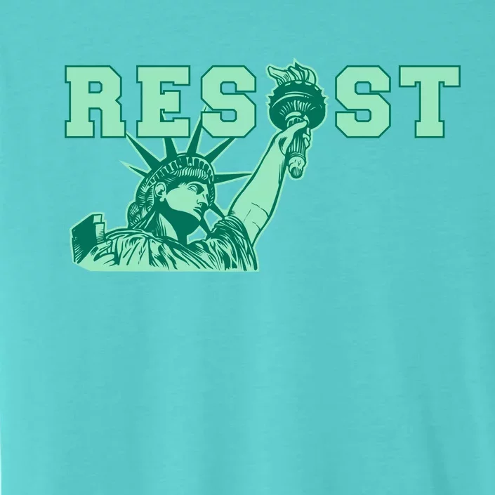 Statue of Liberty Resist Graphic Resistance Anti Trump ChromaSoft Performance T-Shirt