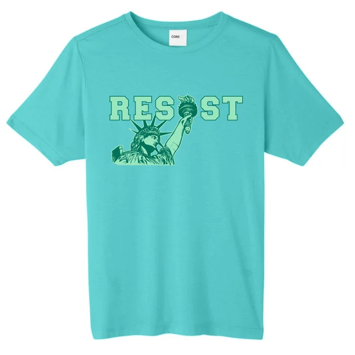 Statue of Liberty Resist Graphic Resistance Anti Trump ChromaSoft Performance T-Shirt