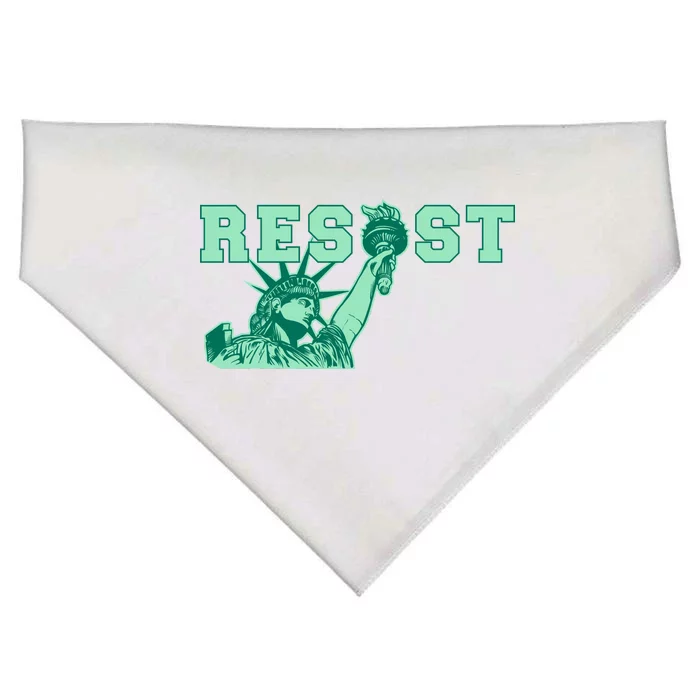 Statue of Liberty Resist Graphic Resistance Anti Trump USA-Made Doggie Bandana