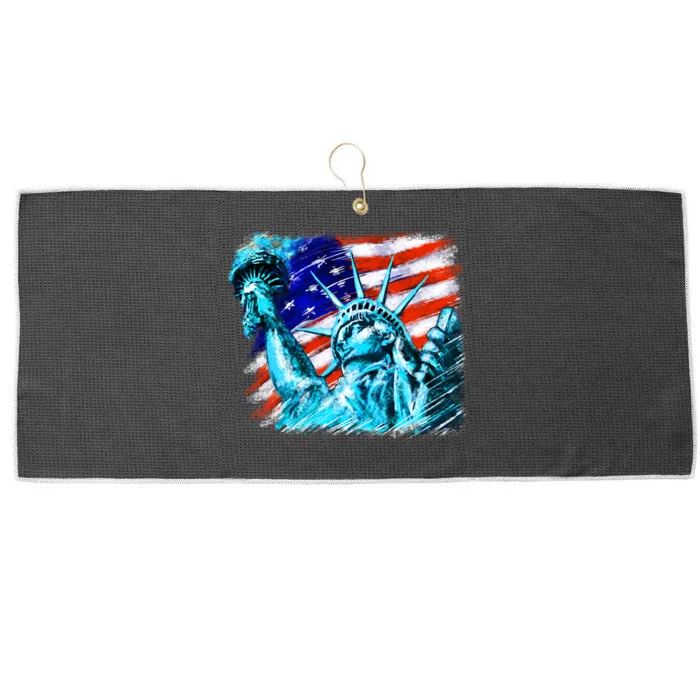 Statue Of Liberty USA Large Microfiber Waffle Golf Towel