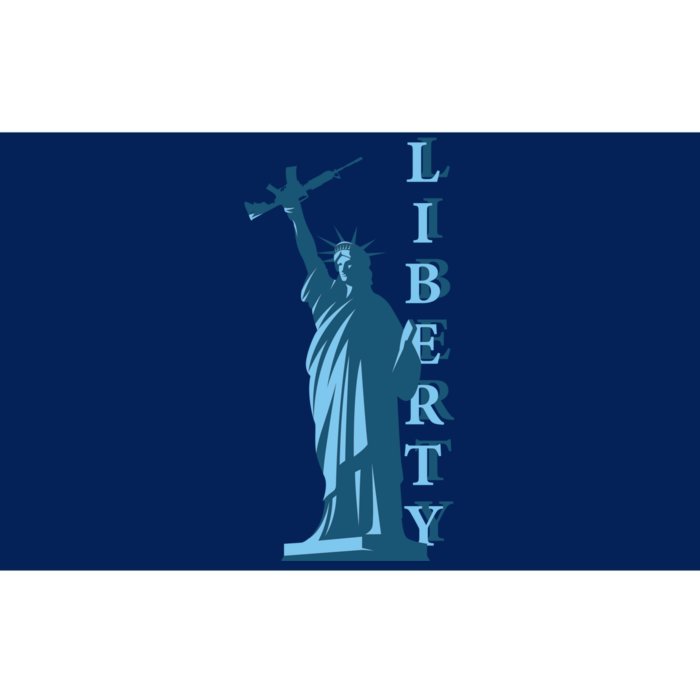 Stature Of Liberty Holding AR-15 Assault Rifle Bumper Sticker