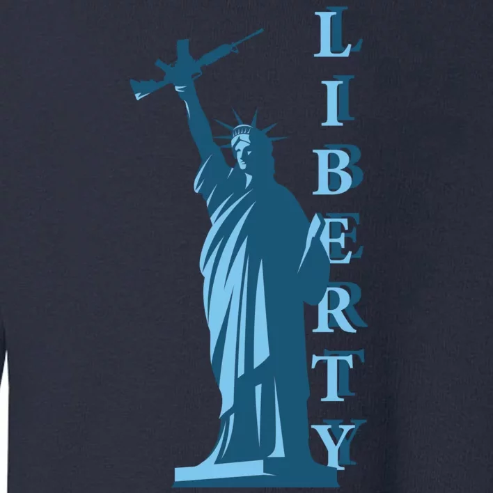 Stature Of Liberty Holding AR-15 Assault Rifle Toddler Sweatshirt