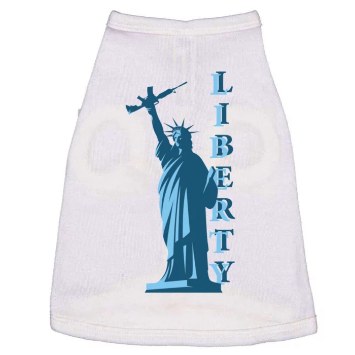 Stature Of Liberty Holding AR-15 Assault Rifle Doggie Tank