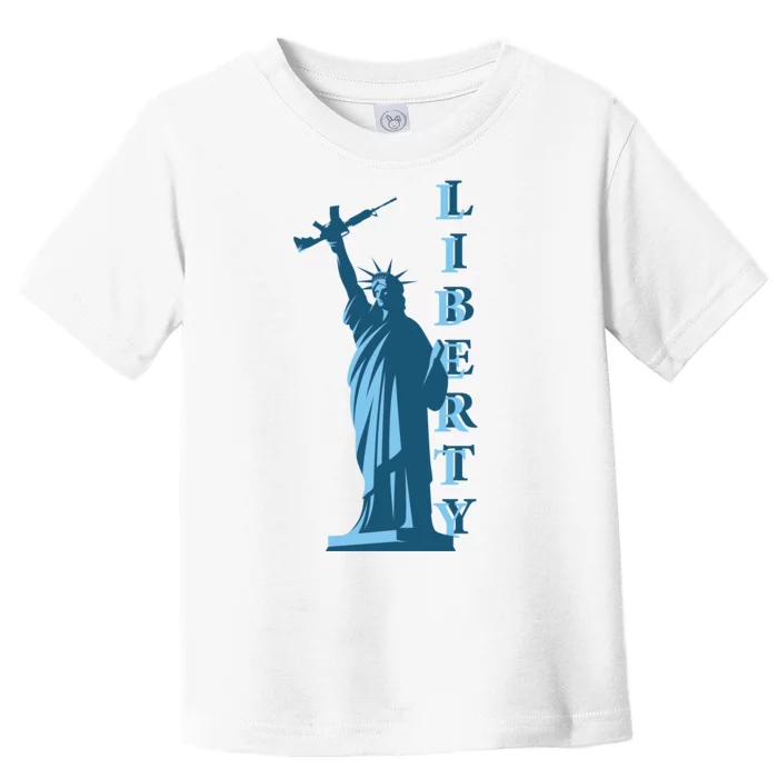 Stature Of Liberty Holding AR-15 Assault Rifle Toddler T-Shirt