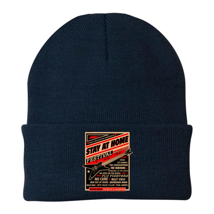 Stay At Home Festival Concert Poster Quarantine Knit Cap Winter Beanie