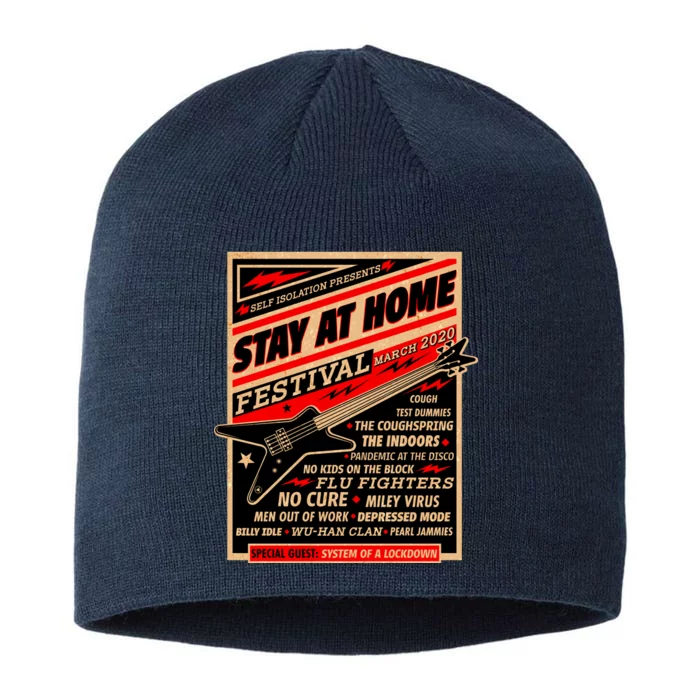 Stay At Home Festival Concert Poster Quarantine 8 1/2in Sustainable Knit Beanie