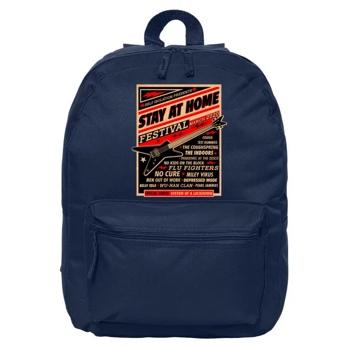 Stay At Home Festival Concert Poster Quarantine 16 in Basic Backpack