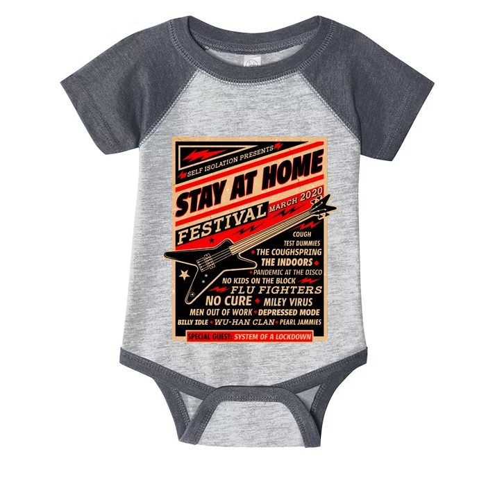 Stay At Home Festival Concert Poster Quarantine Infant Baby Jersey Bodysuit