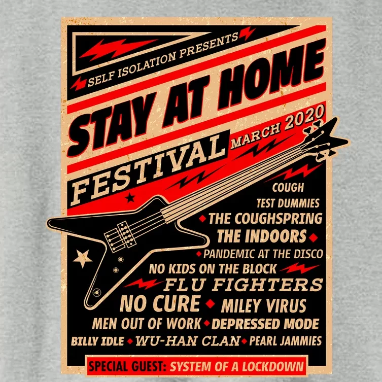 Stay At Home Festival Concert Poster Quarantine Women's Crop Top Tee