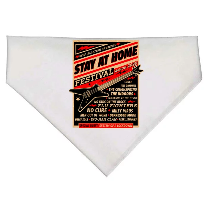 Stay At Home Festival Concert Poster Quarantine USA-Made Doggie Bandana