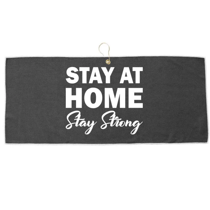 Stay At Home Stay Strong Large Microfiber Waffle Golf Towel