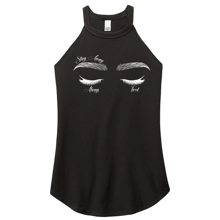 Stay Away Always Tired Women’s Perfect Tri Rocker Tank