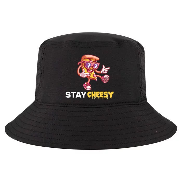 Stay Cheesy Pizza Cool Comfort Performance Bucket Hat