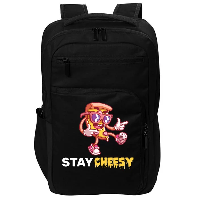 Stay Cheesy Pizza Impact Tech Backpack