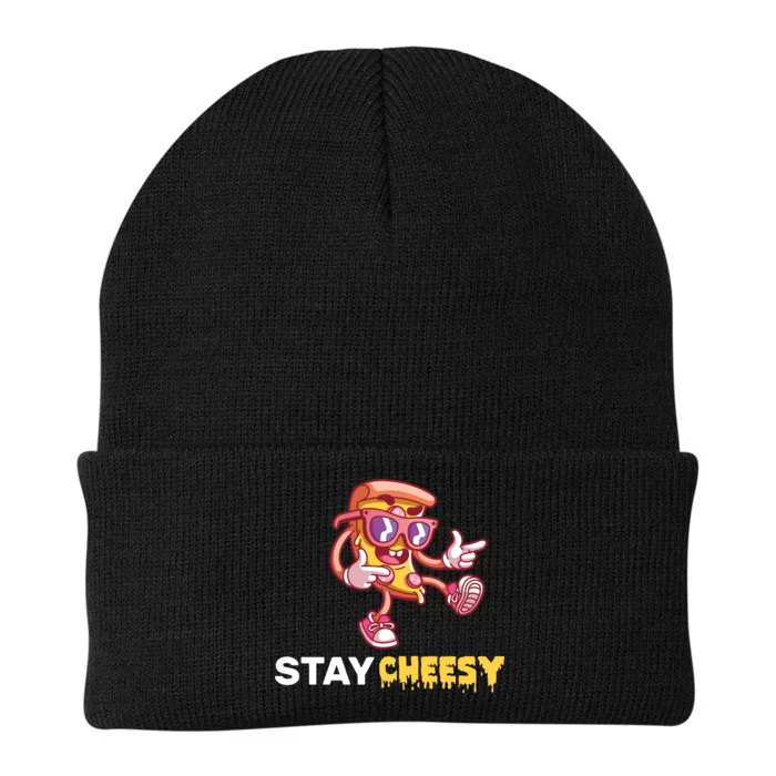 Stay Cheesy Pizza Knit Cap Winter Beanie