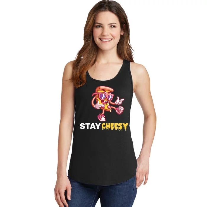 Stay Cheesy Pizza Ladies Essential Tank