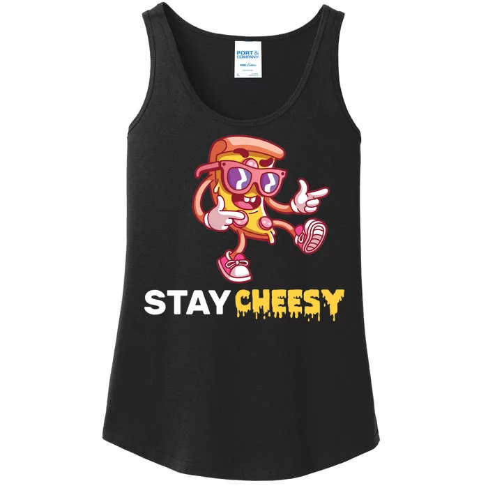 Stay Cheesy Pizza Ladies Essential Tank