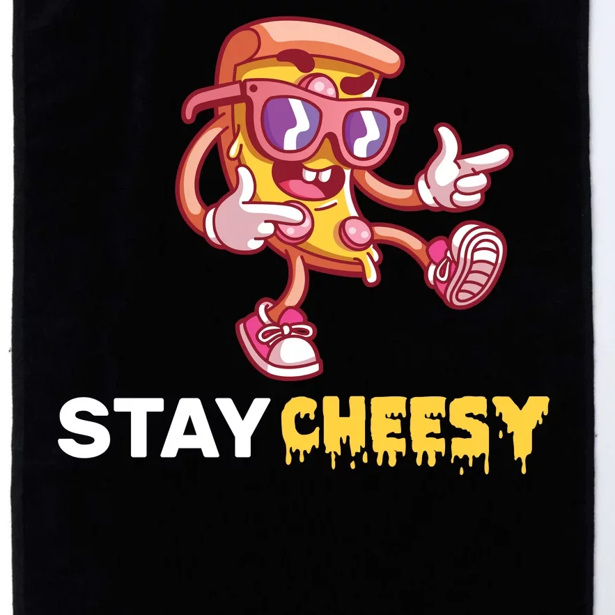 Stay Cheesy Pizza Platinum Collection Golf Towel