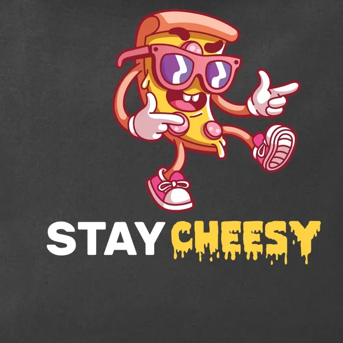 Stay Cheesy Pizza Zip Tote Bag