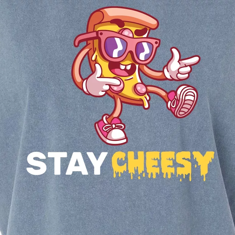 Stay Cheesy Pizza Garment-Dyed Women's Muscle Tee