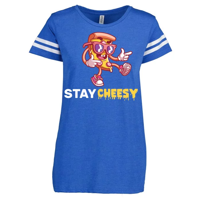 Stay Cheesy Pizza Enza Ladies Jersey Football T-Shirt