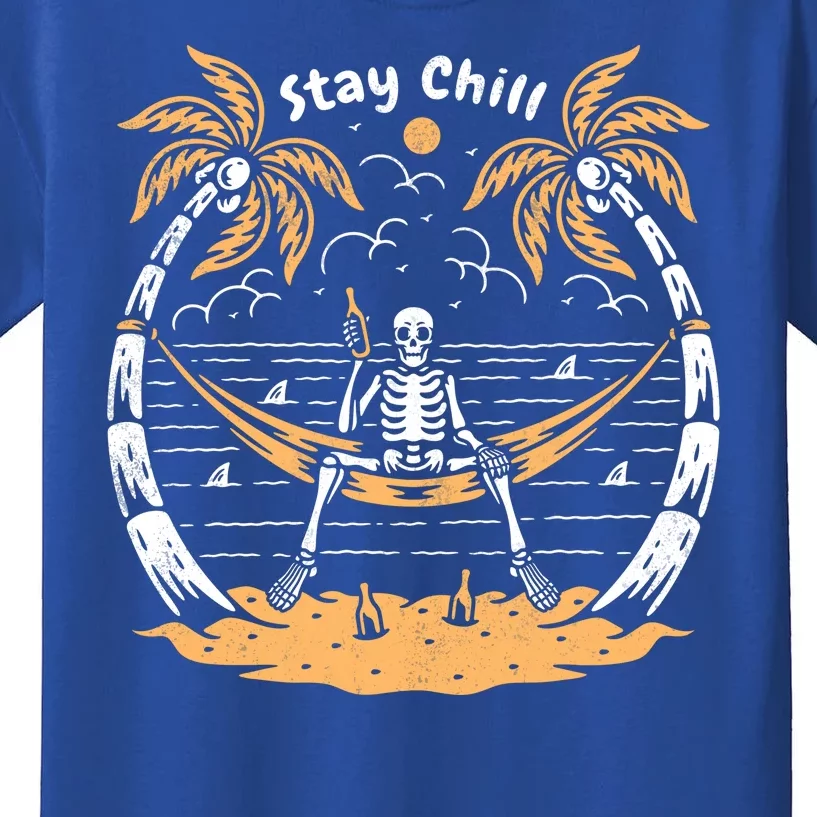 Stay Chill Skeleton Kids T-Shirt