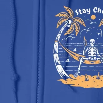 Stay Chill Skeleton Full Zip Hoodie