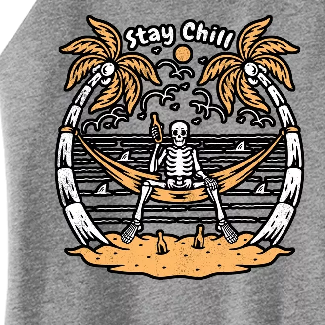 Stay Chill Skeleton Women’s Perfect Tri Rocker Tank