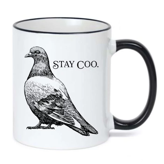 Stay Coo Pigeon Black Color Changing Mug