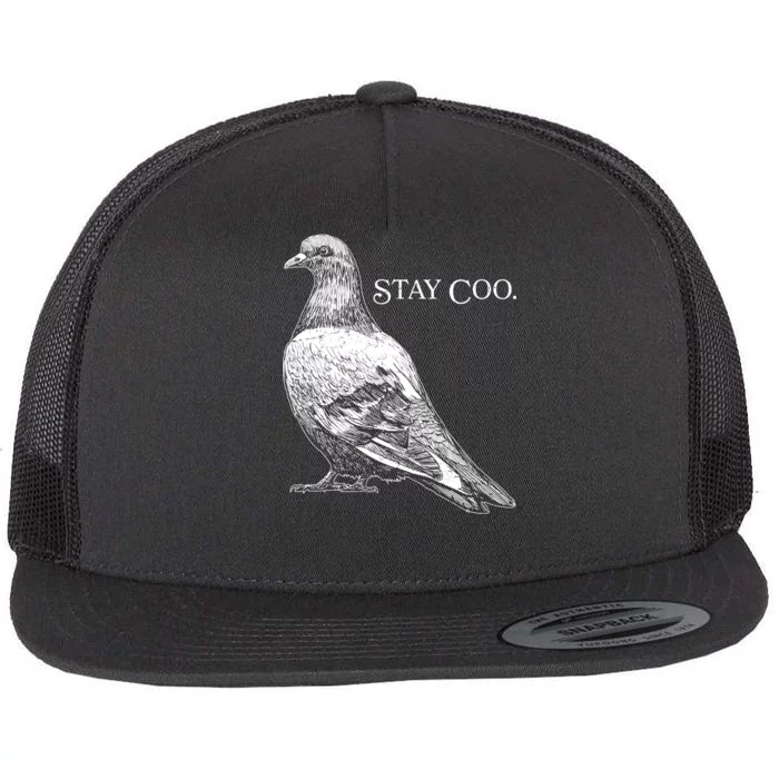 Stay Coo Pigeon Flat Bill Trucker Hat