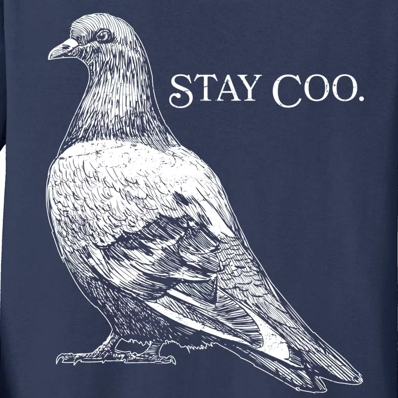 Stay Coo Pigeon Kids Long Sleeve Shirt