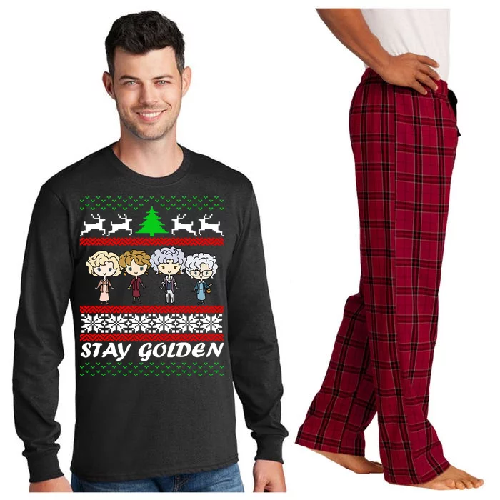 Stay Golden Ugly Christmas Long Sleeve Pajama Set