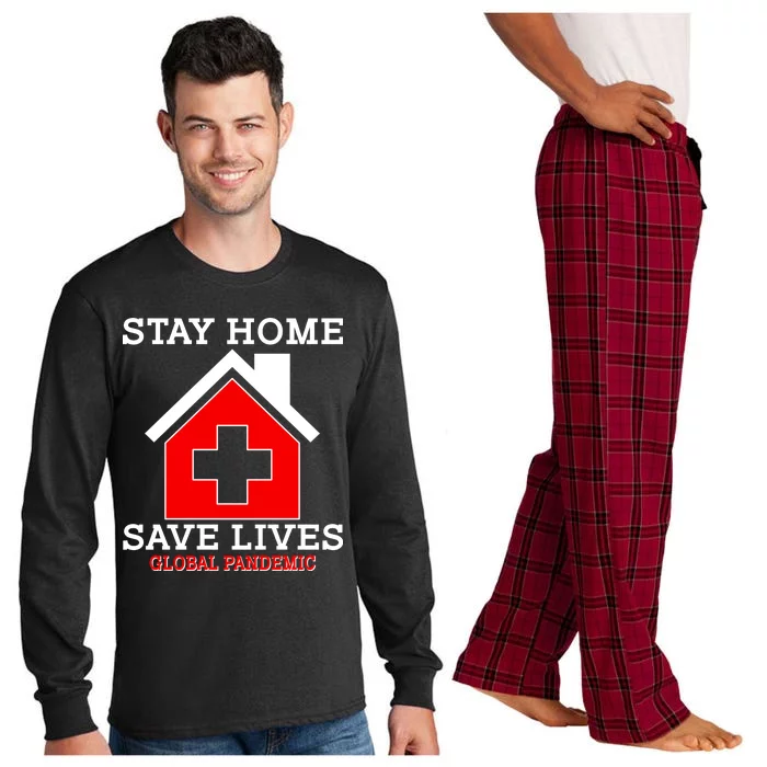 Stay Home Save Lives Global Pandemic Long Sleeve Pajama Set