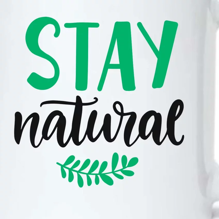 Stay Natural Green Leaf Black Color Changing Mug