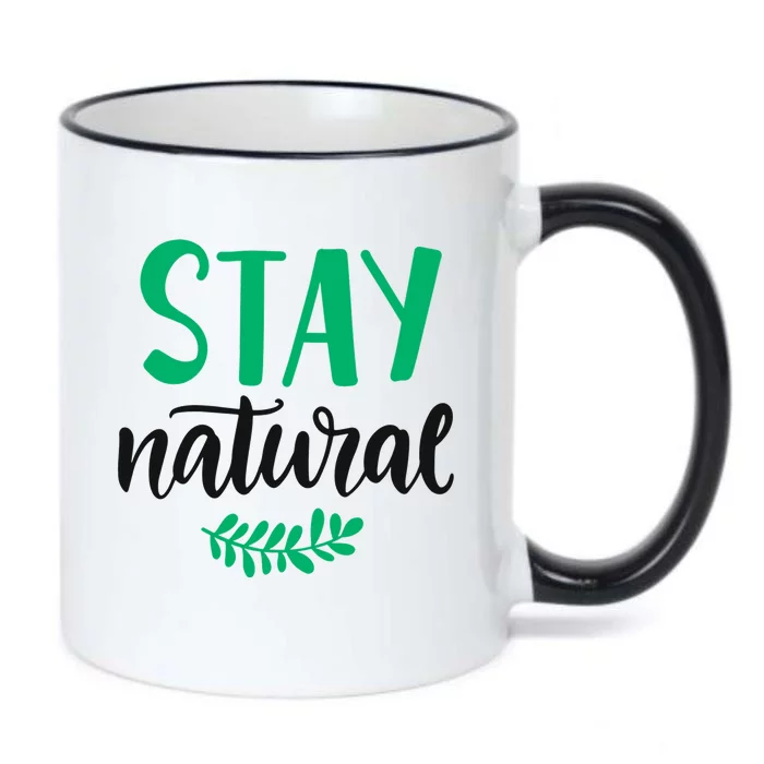 Stay Natural Green Leaf Black Color Changing Mug