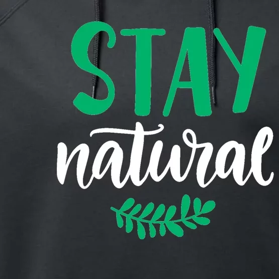 Stay Natural Green Leaf Performance Fleece Hoodie